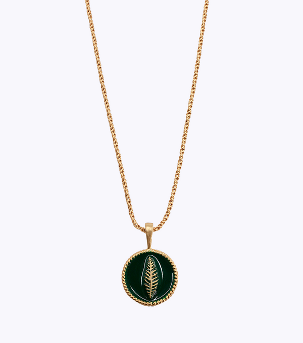 Fern Coin Long Necklace
